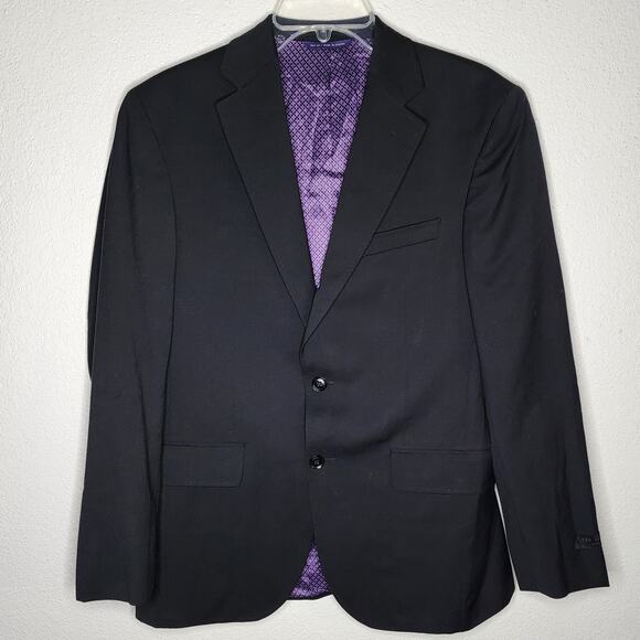 Ted Baker London Jarrow Wool Sport Coat Endurance Blazer Suit Jacket in Black - Picture 2 of 9